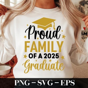 Proud Family of a 2025 Graduate SVG, Senior Family Png, Proud Graduate Senior Png, Celebrating Graduation 2025, Graduation Svg,Class of 2025