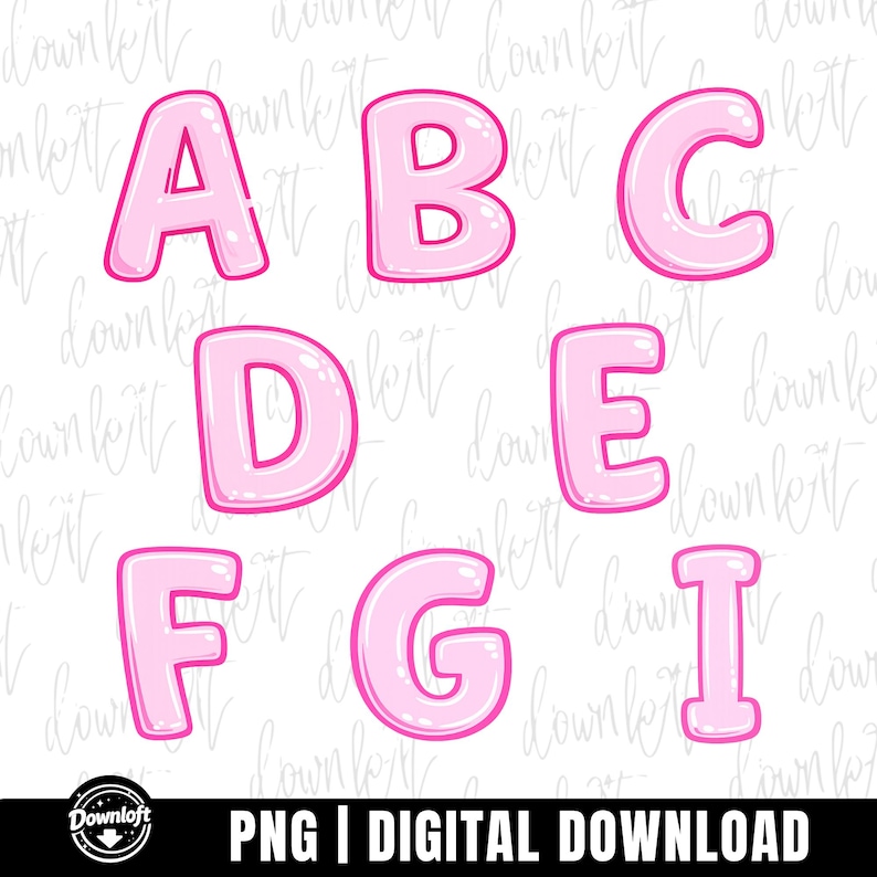 Coastal Preppy Alphabet PNG, Coastal Preppy Stripes Alpha, Pastel Pink Letters, Yellow Stripes Letter, Trendy Preppy Font, Star Clipart Png image 2