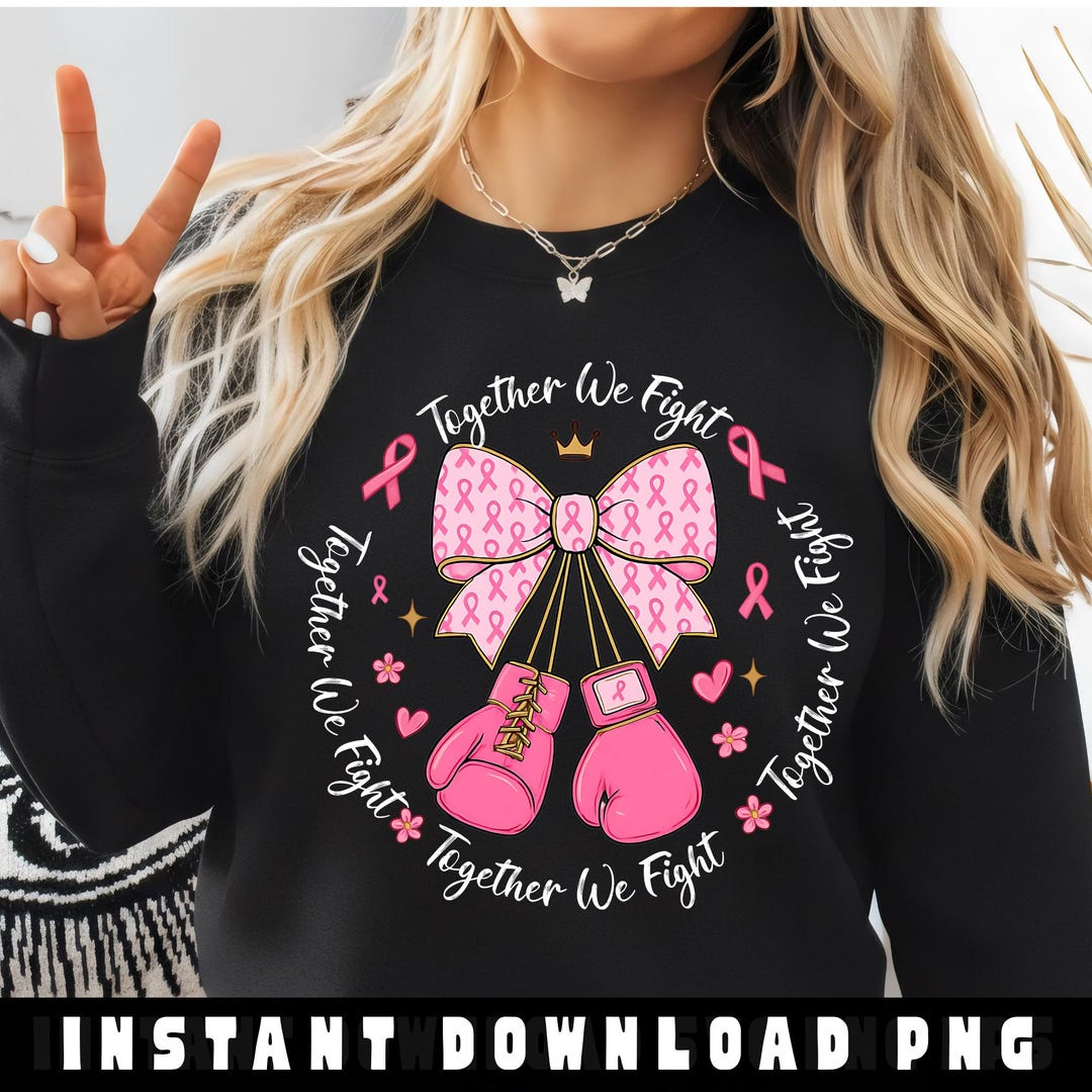Coquette Pink Boxing Gloves PNG: Breast Cancer Awareness (digital ...