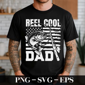 Reel Cool Dad Svg, Fishing Dad, FatherHood Png, Funny Dad, Father Shirt, Dad Png, Father Day Gift, Fishing Png Design, Wishin&#39; I Was Fishin