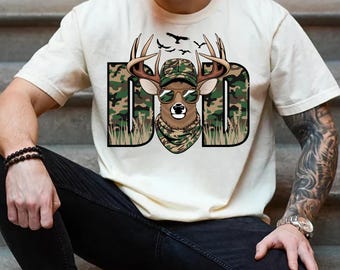 Retro Hunter Dad Png, Deer Hunting Png, Camouflage Hunting Shirt Png, Best Buckin Dad Ever Png, Deer Dad Png, Father's Day Gift Png, Dad png