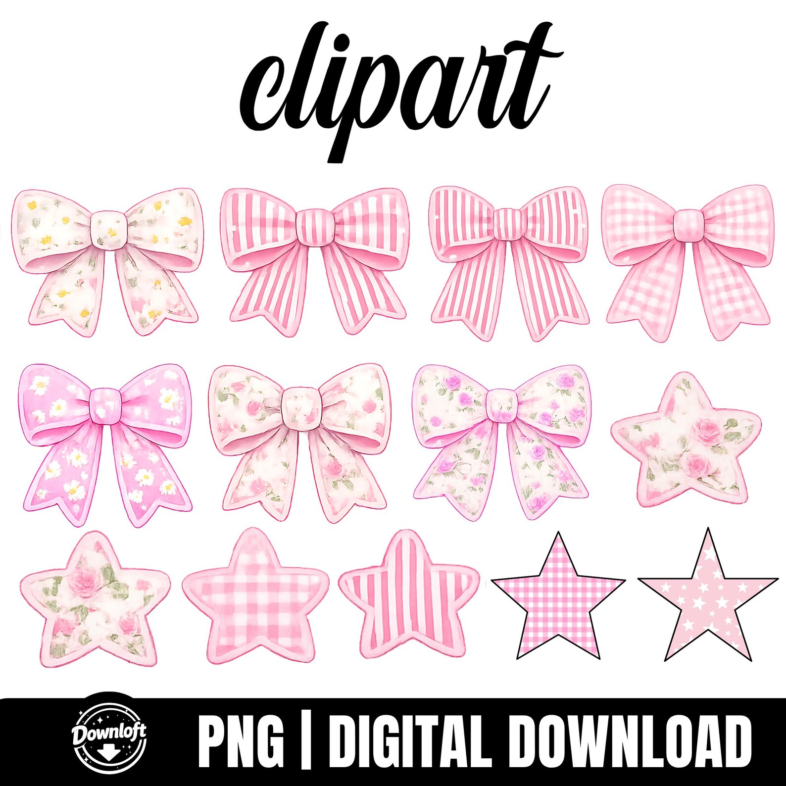 Grandmillennial Pink Floral Alphabet Bundle Png, Coquette Alphabet Png ...