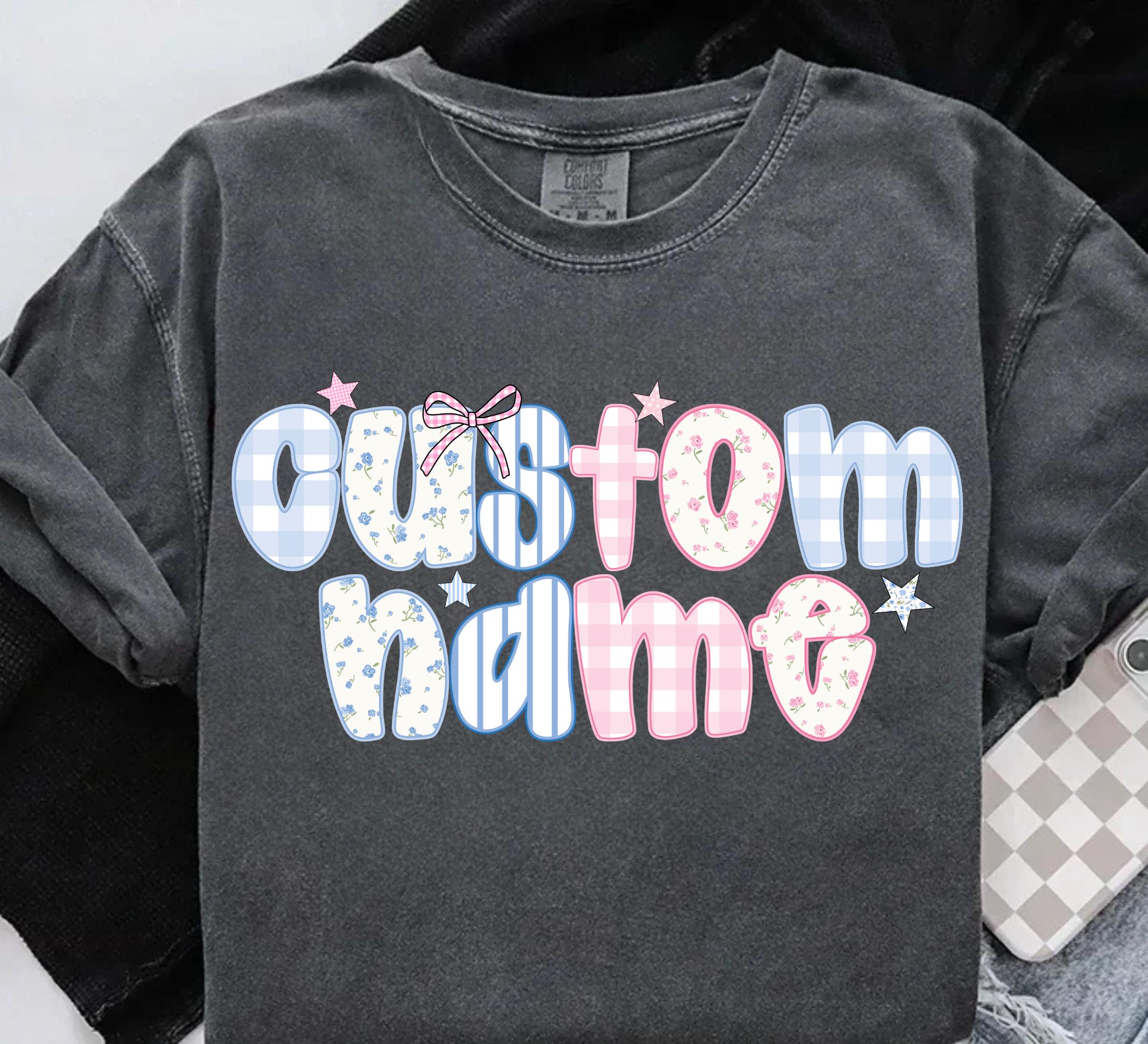 Patchwork Name Shirt - Etsy