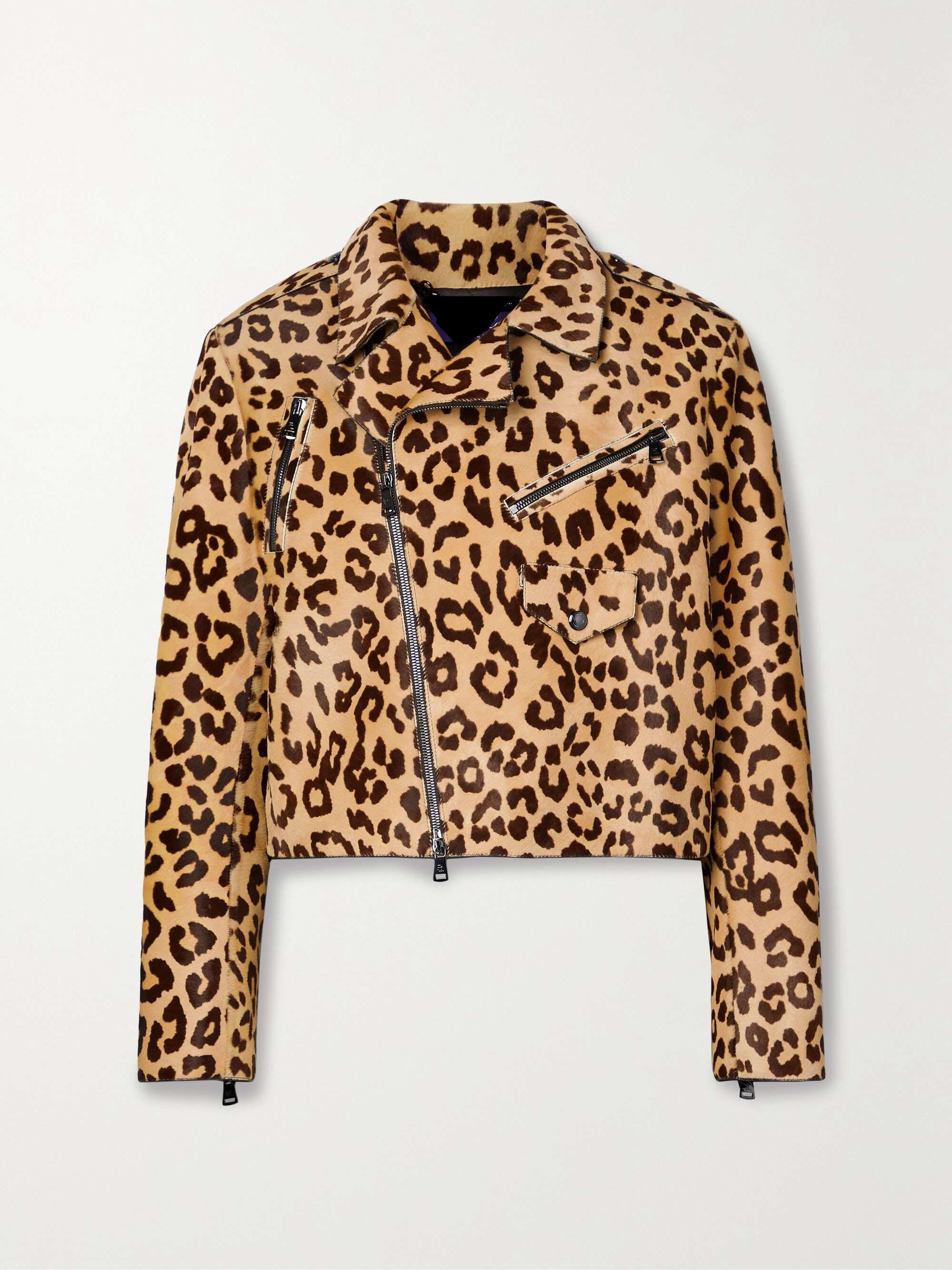 80₋90s leopard leather jacket レオパード柄 80₋90s leopard leather jacket レオパード柄 Women Studded