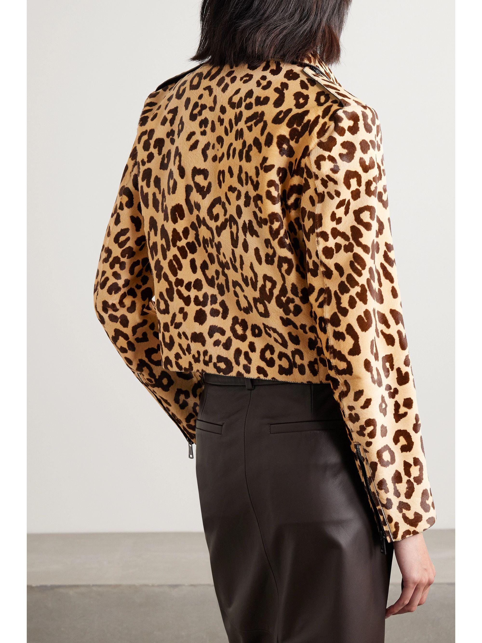 80₋90s leopard leather jacket レオパード柄 Vintage 80's Reversible Snow Leopard Leather Hooded Jacket