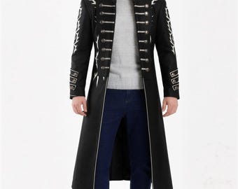 Vergil DMC 5 Leather Trench Coat: Genuine Leather Gaming Costume