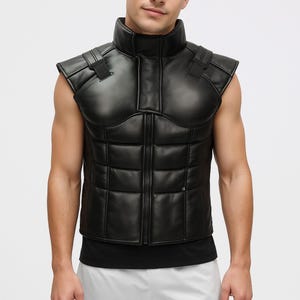 Handmade Leather Metal Gear Solid Vest: Big Boss Tactical Cosplay Costume