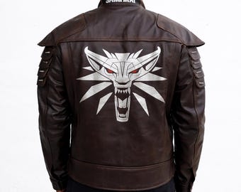 Giacca in pelle Cyberpunk Samurai Wolf School / Costume Cyberpunk / Costume da Samurai / Cosplay fatto a mano per i fan