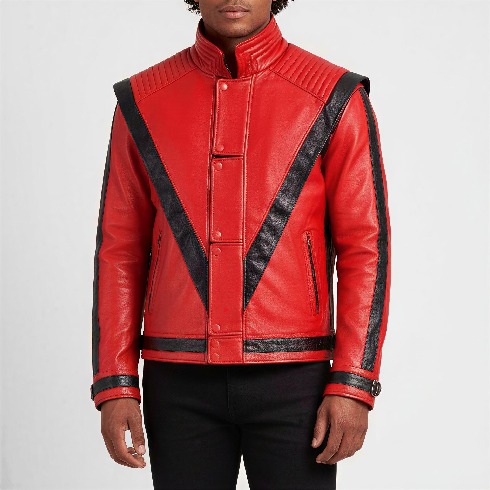 Michael Jackson Jacket | MJ Thriller Cosplay Jacket | Red Leather