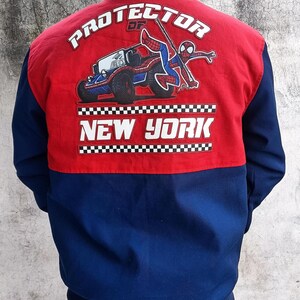 Spider Man Jacket, Spider Man Costume, Spider Man Cosplay, Peter Parker Inspired Jacket, Varsity Jacket, Superhero Jacket, Superhero Cosplay, Comic-Con Costume, No Way Home Jacket, Spider-Man Movie Outfit, Cosplay Costume, Men Cosplay, Unisex Cosplay, Bomber Jacket, Comic Book Jacket, Halloween Costume, Superhero Outfit.