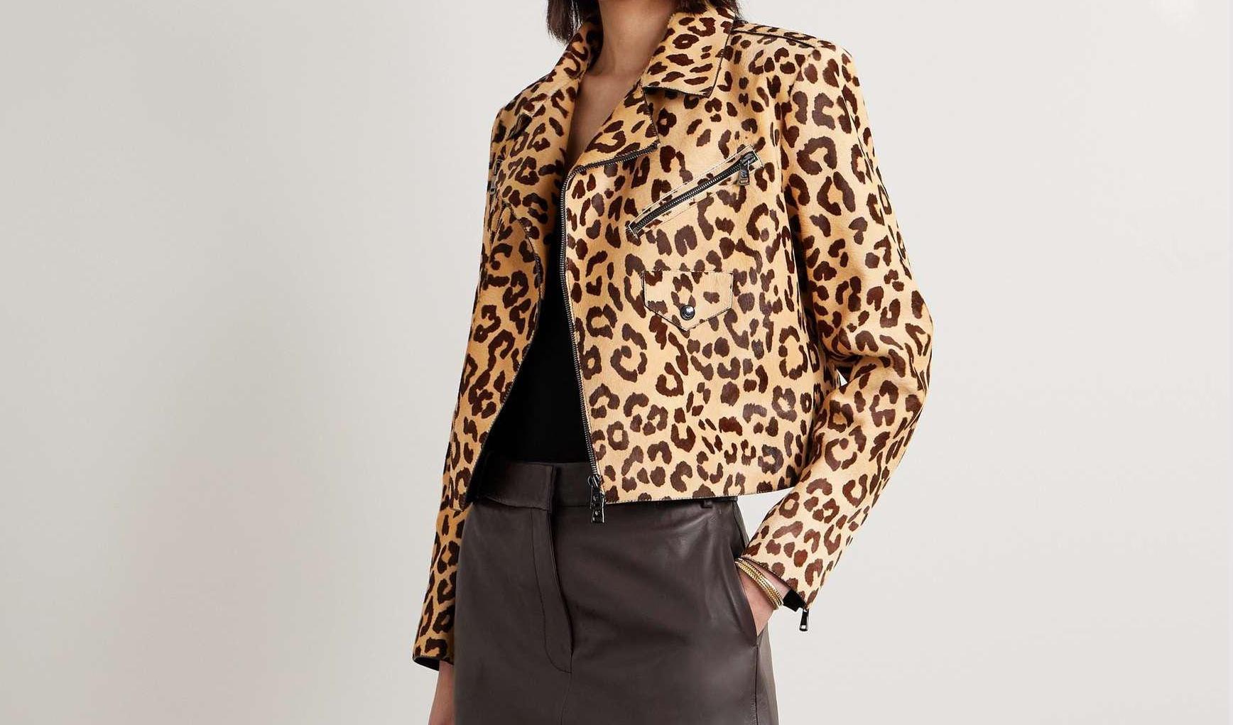 80₋90s leopard leather jacket レオパード柄 80₋90s leopard leather jacket レオパード柄