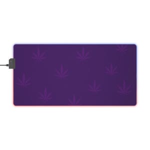LED Gaming Mouse Pad: RGB Glow, Non-Slip Polyester Surface