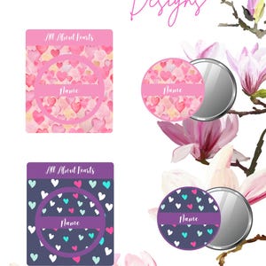 135 modelli di design per badge, pulsanti, sottobicchieri e specchi di San Valentino - Download digitale modificabile / Facile da usare / Canva gratuito / Trascina e rilascia