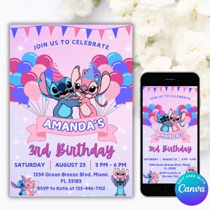 Point modifiable et faire-part d'anniversaire ange faire-part d'anniversaire brodé