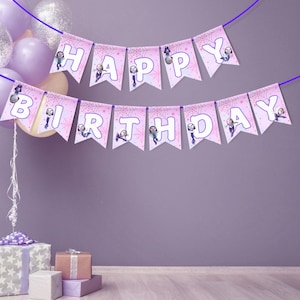 Editable Spider Gwen Birthday Banner Spidey Birthday Sign Spidey Girl Birthday Spidey Kids Party Spidey Birthday Flag Girl Spidey Party