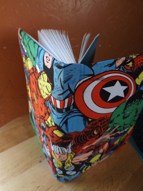 Items similar to Marvel Avengers Handmade Blank Journal on Etsy