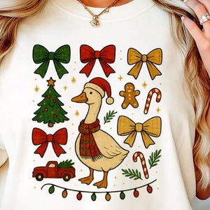 Christmas Goose PNG, Holiday Farmhouse Design (Digital Download)