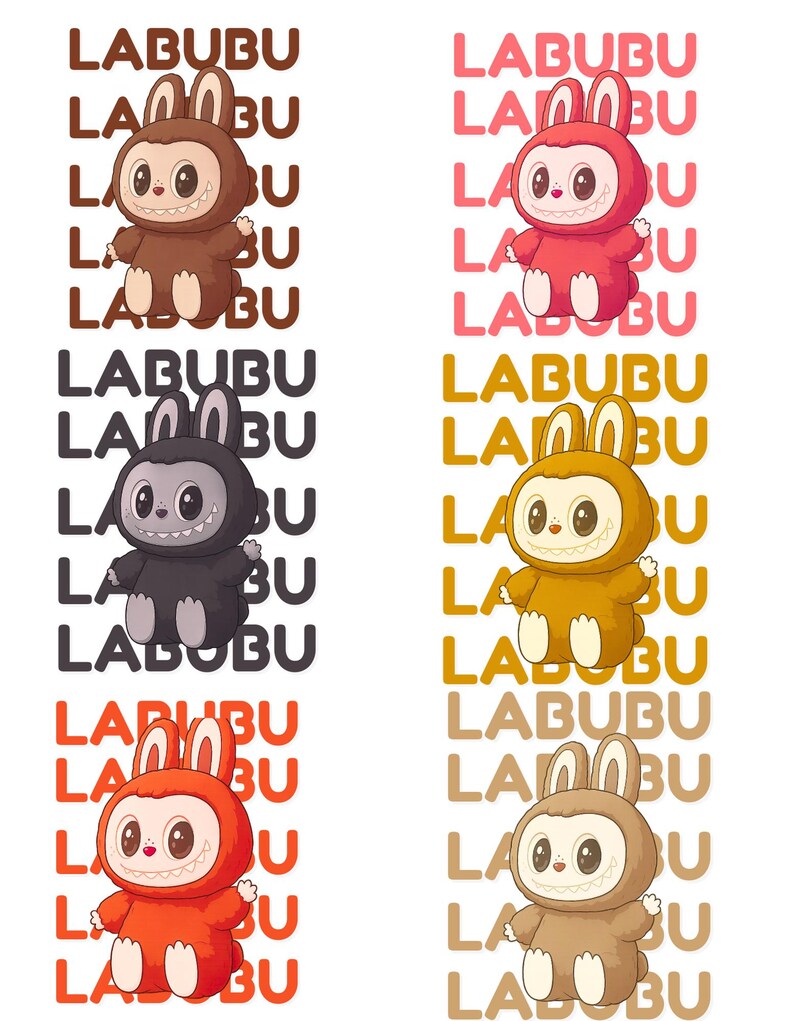 Labubu Designs SVG Bundle, Labubu Clipart, Labubu PNG, Cute Labubu ...