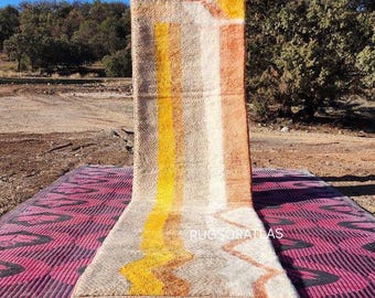 Beni Ourain Teppichläufer: Marokkanischer Berber Wollteppich
