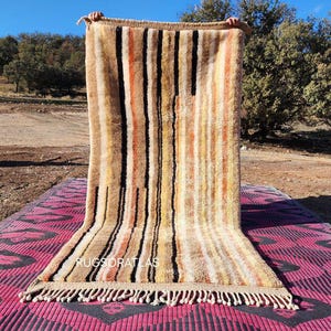 Custom Beni Ourain Runner rug - Moroccan runner rug - Colorful runner rug - Hallway runner Morrocan - Soft Wool runner, Berber runner rug
