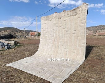 Tappeto Beni Ourain in lana fatto a mano 8x10: tappeto berbero marocchino