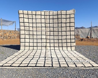 Handmade Wool Beni Ourain Rug: Colorful Moroccan Berber Rug