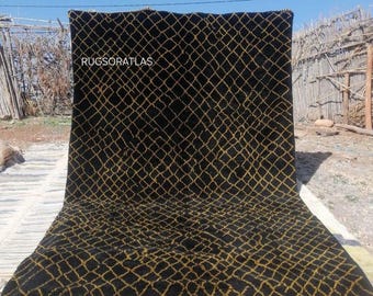 Tappeto berbero in lana fatto a mano 8x10: tappeto marocchino Beni Ourain