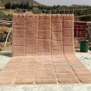 Dusty Pink Moroccan Rug 8x10, Rug for living room , Handmade area rug , Wool Beni Ourain Rug , Colorful berber Rug, Custom Area Rug 8x10
