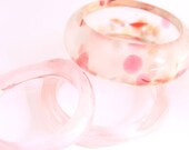 Rosa, arancia, petalo rosso floreale zingara grosso resina bangle bracciale bigiotteria, gioielli fatti a mano di resina, primavera estate fiore resina gioielli