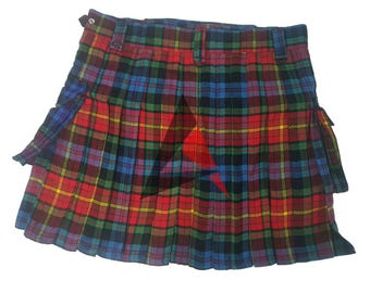 LGBTQ Pride Tartan Utility Kilt: Handmade Scottish mens festival wear Highlander Kilt
