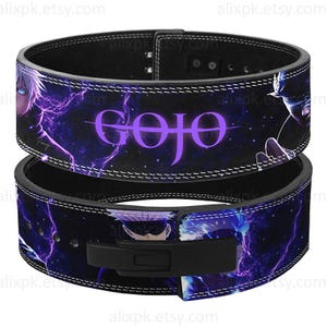 Purple Anime Inspired powerlifting lever belt Weightlifting crossbody strap