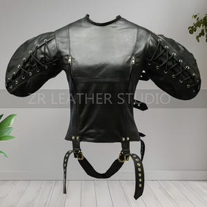 Premium Leather Straitjacket Armbinder: BDSM Bondage Restraint