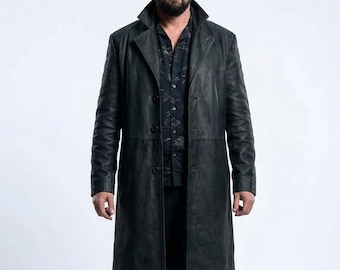 Billy Butcher Boys S5-cosplayjas, Karl Urban leren trenchcoat