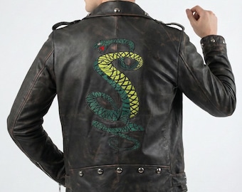 Fallout 3 Tunnel Snakes-cosplayjack, Fallout zwart leren jack, motorjas