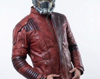 Guardians Galaxy Star Lord-cosplayjack, GOTG 2 Peter Quill kastanjebruin leren jack
