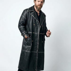 Gabardina de Ryan Hurst de The Walking Dead, abrigo de cuero TWD