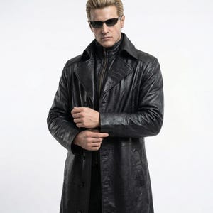 Albert Wesker Inspired Cosplay Leather Coat, Resident Evil 5 Cosplay Costume