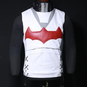 Jason Todd Cosplay Jacket, Red Hood Leather Jacket With Vest, Titans Cosplay Costume image 6