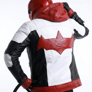 Jason Todd Cosplay Jacket, Red Hood Leather Jacket With Vest, Titans Cosplay Costume image 2