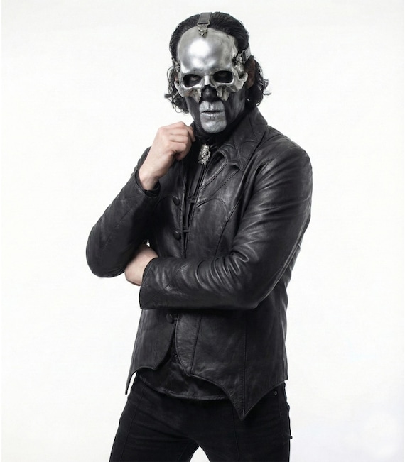 Papa V Perpetua Inspired Jacket, Ghost Band Black Leather Gothic