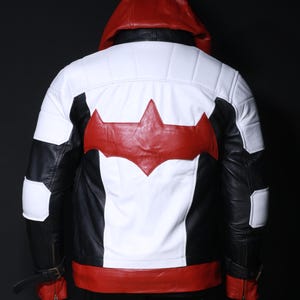Jason Todd Cosplay Jacket, Red Hood Leather Jacket With Vest, Titans Cosplay Costume image 5