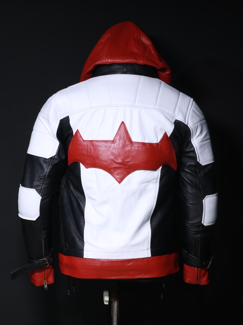 Jason Todd Cosplay Jacket, Red Hood Leather Jacket With Vest, Titans Cosplay Costume image 5