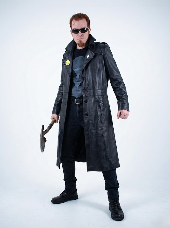 TPD Cosplay Coat, Postal Dude Leather Trench Coat, Retro Gaming