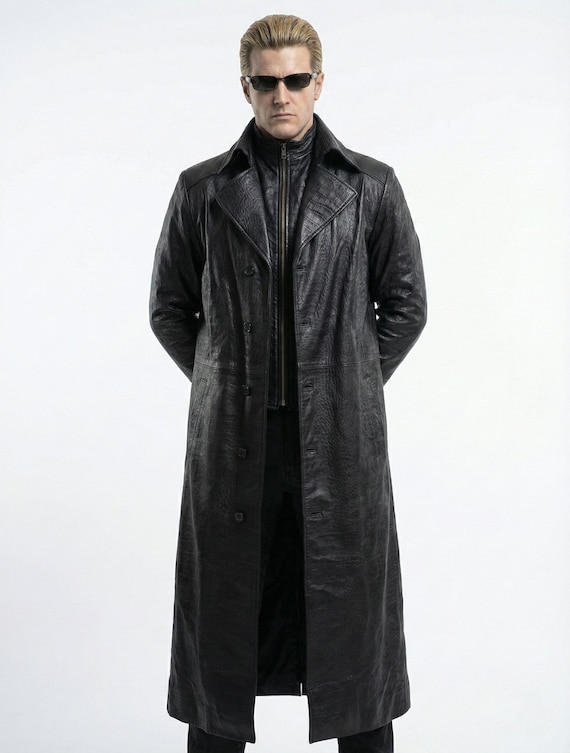 Albert Wesker Inspired Cosplay Leather Coat, Resident Evil 5