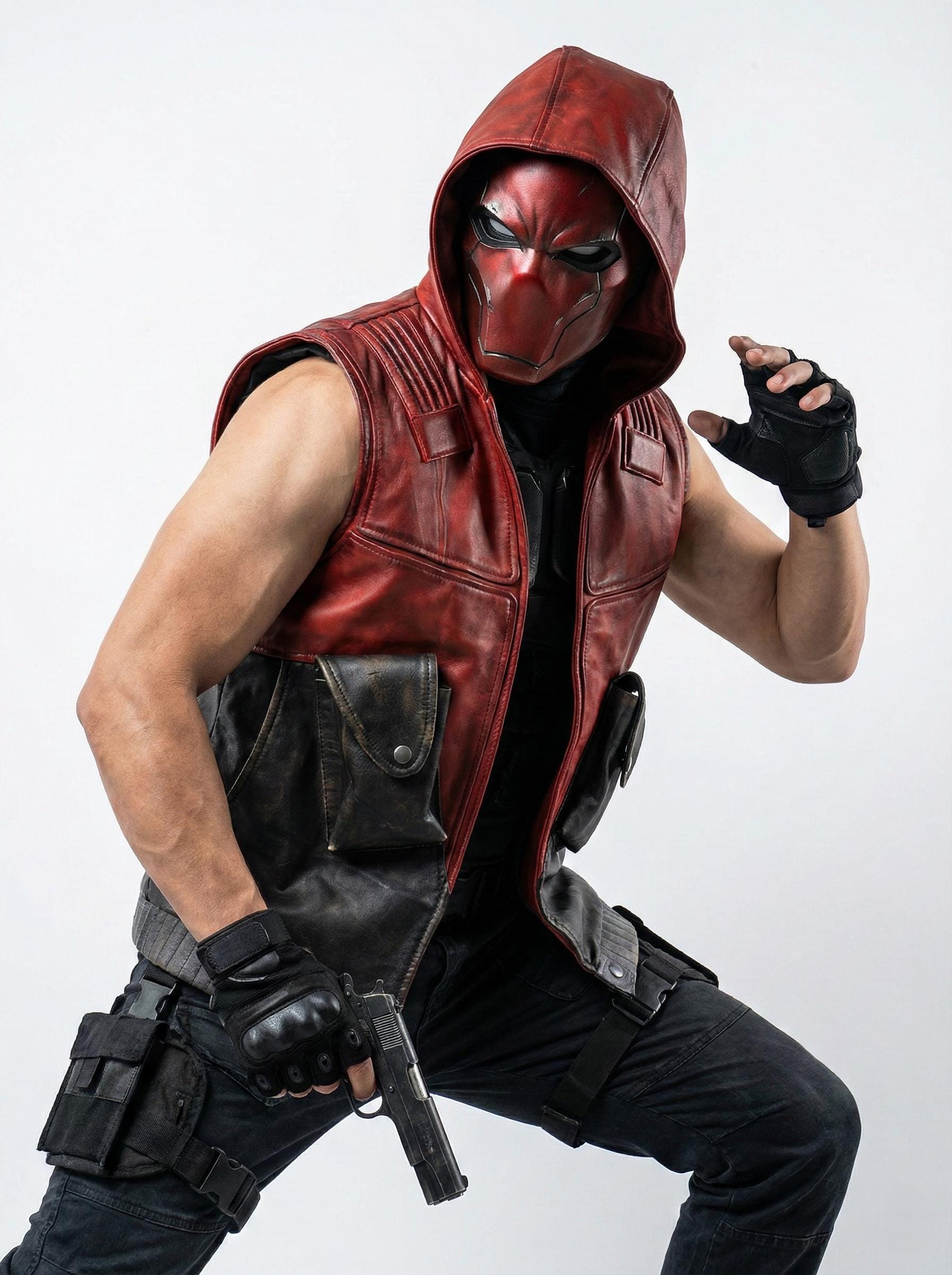 ジェイソン・トッドのコスプレベスト、レッドフードのレザーベスト 