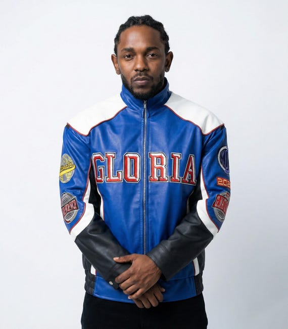 Kendrick Lemar Super Bowl Jacket, KL Bowl Leather Cosplay Jacket