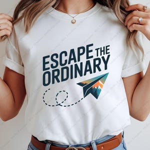 Inspirerende pensioen PNG, ontsnappen aan de gewone sublimatie clipart, digitaal ontwerp voor shirt mok Tote, cadeau voor gepensioneerde avontuur