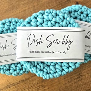 Printable Labels for Crocheted Dish Scrubbies