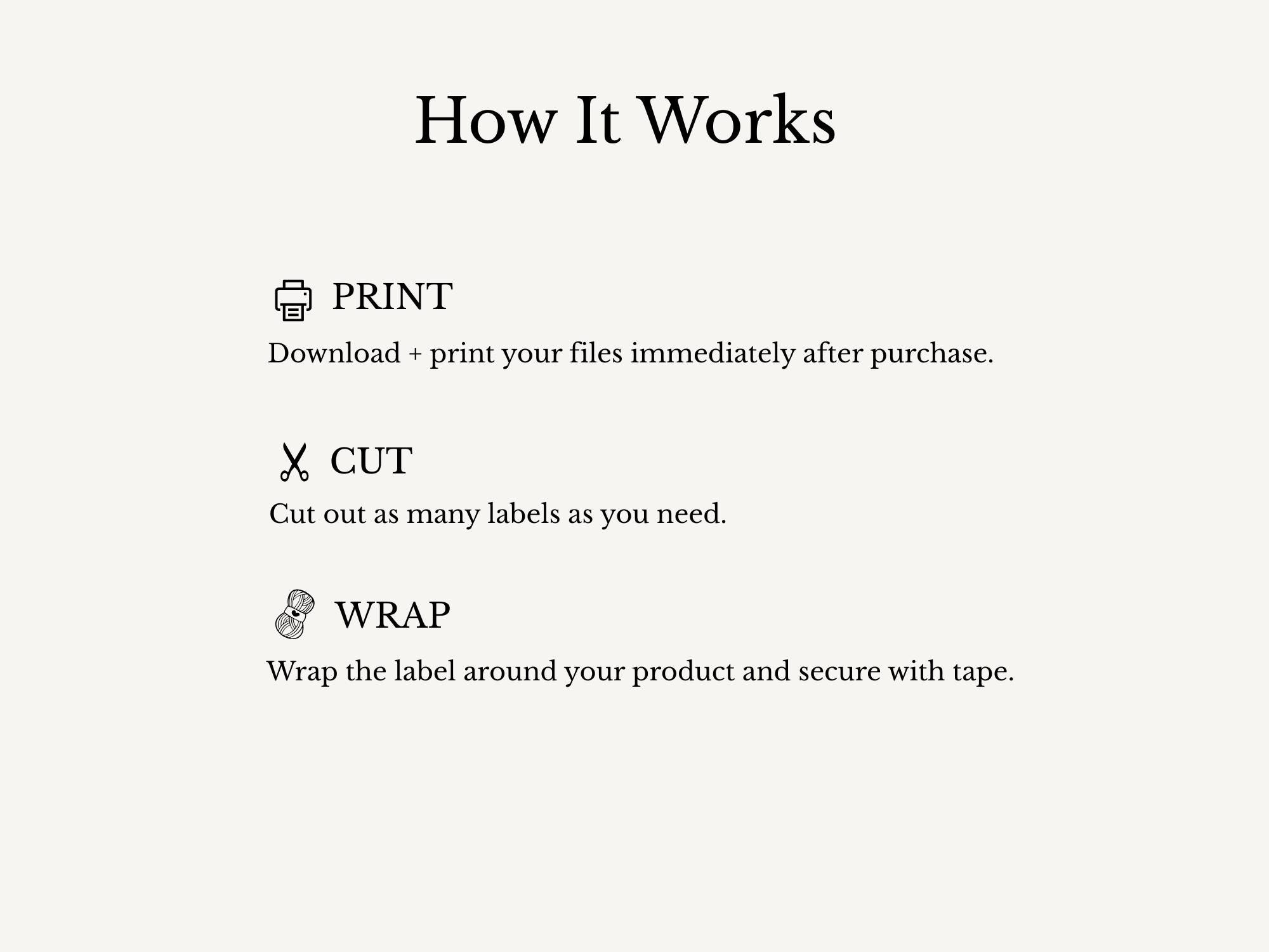 Printable Dish Scrubby Labels | Crochet Packaging Wraps (PDF Download ...