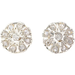 Stunning Belle Epoque / Art Deco Diamond Earstuds, 1930s